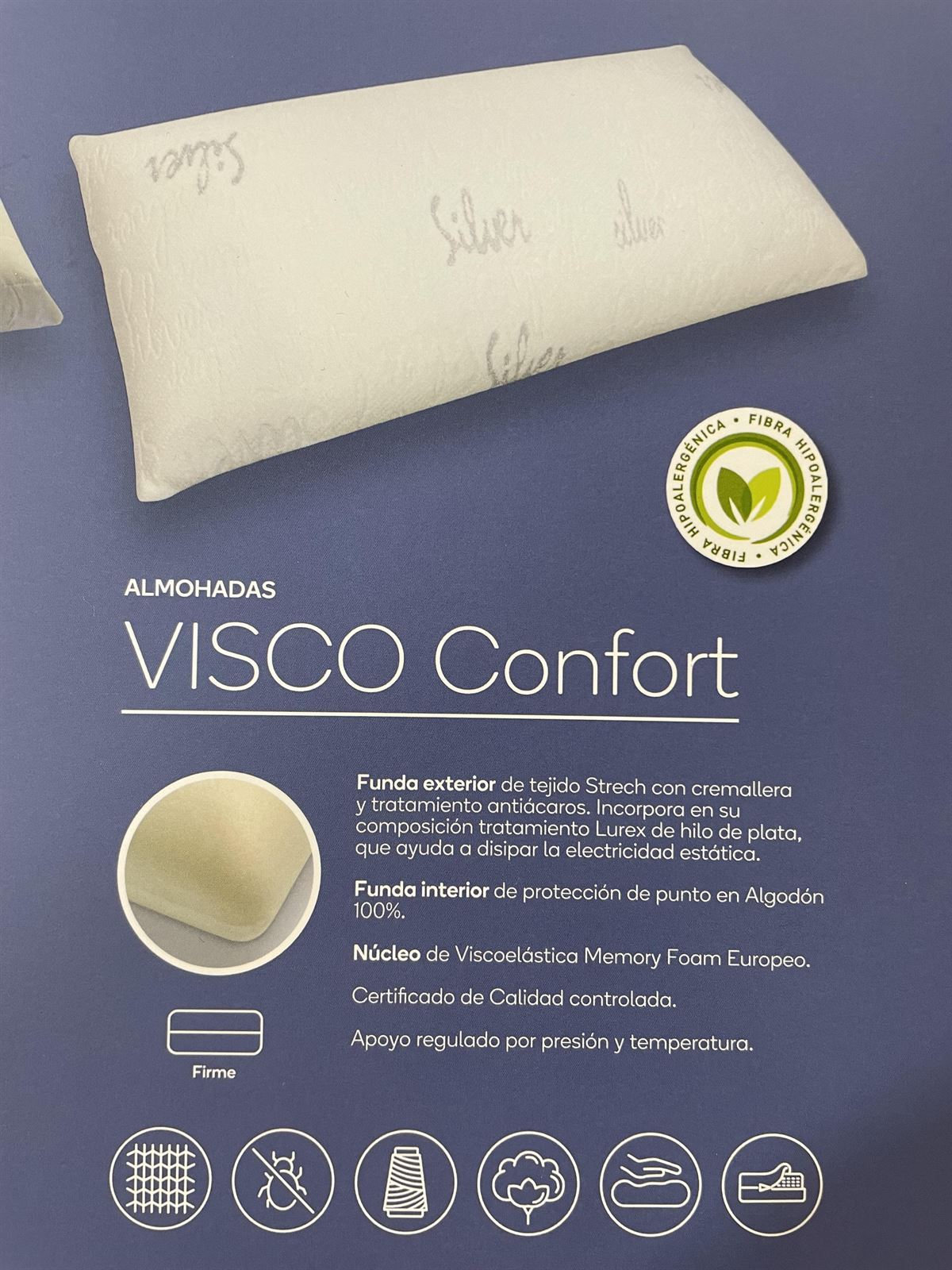 ALMOHADA CONFORGAL MODELO VISCO CONFORT - Imagen 1