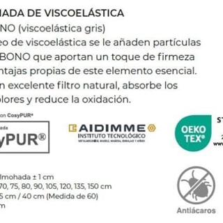 IVORIMATEX ALMOHADA MODELO CARBONO VISCO LOVE - Imagen 2